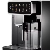 Cafetera Espresso Eléctrica Totalmente Automática con Pantalla Táctil, Acero Inoxidable, 15 Bares de Presión, Tanque de Leche, Programable, Autolimpiante 1-2