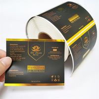 Oferta de fábrica, rollo de vinilo de laminación holográfica brillante, pegatinas adhesivas con logotipo, impresión personalizada, pegatina impermeable para bebidas