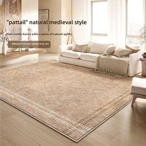 Tapis moderne simple de 10mm pour la maison, léger, de luxe, haut de gamme, lavable, sans entretien, résistant aux taches, pour - Product Image 1