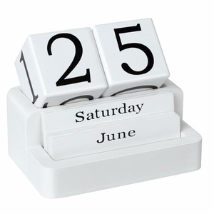 Calendario Perpetuo in Blocchi di Legno, Stile Moderno Rustico, Decorazione da Tavolo per Casa e Ufficio, per Insegnanti e Aule - Product Image 2