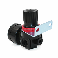 Régulateur de pression d'air AR2000 avec manomètre, port 1/4'', vanne de réduction de pression pneumatique pour le traitement des sources d'air