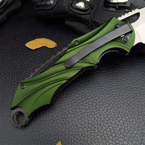 Couteau de poche tactique CJH420 440C, lame en acier inoxydable, manche en alliage d'aluminium, OEM, camping, EDC, survie, chasse, couteau pliant - Product Image 5