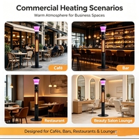 Chauffe-terrasse infrarouge autoportant 1500W pour restaurant, avec contrôle par application et fonction lecture de musique – Meilleures ventes