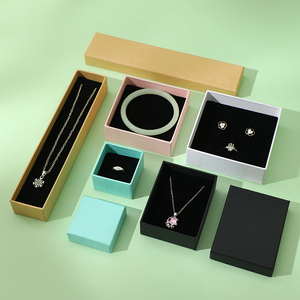 Caja de papel para collar personalizada, embalaje de regalo de joyería ecológico para almacenamiento de collares, tipo caja con tapa <span class=keywords><strong>Heaven</strong></span> and Earth - Product Image 3