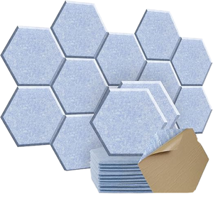 Paneles Acústicos Modernos Autoadhesivos de Fieltro de Poliéster PET Hexagonal, Diseño Gráfico, Espuma Absorbente de Sonido, Impermeable e Ignífugo para - Product Image 2