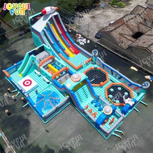 JOYFUL FUN Château gonflable géant pour l'extérieur, <span class=keywords><strong>trampoline</strong></span> géant, aire de jeux gonflable, parc de trampolines à thème - Product Image 1