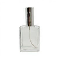 Flacons vaporisateurs de parfum rectangulaires en verre de haute qualité de 50 ml avec pompe, commande minimum de 100 pièces