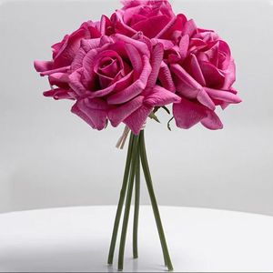 Roses artificielles en latex, effet toucher réel, à tige unique, roses Austin, très demandées pour la décoration de la maison, des hôtels, des mariages et de la Saint-Valentin - Product Image 2