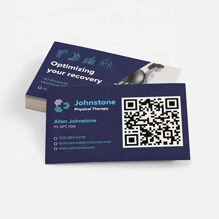 Индивидуальный QR-код визитные карточки пленка ламинирование 4C печатная карта