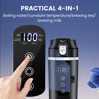 Tasse chauffante pour voiture, grande capacité, bouilloire intégrée, thermos en acier inoxydable 304, tasse électrique intelligente