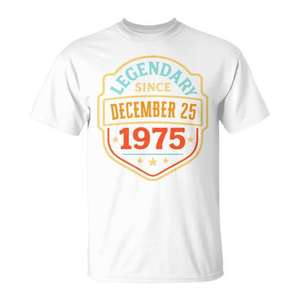 Camiseta de cumpleaños vintage legendaria desde el 25 de diciembre de 1975 - Product Image 1