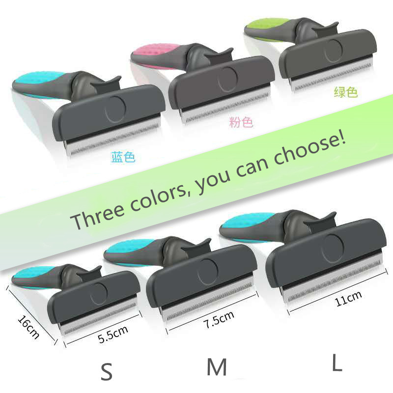 Three Colors Pet Hair Removal Comb Cat And Dog Beauty Teen Comb Pet Comb With Replaceable Head