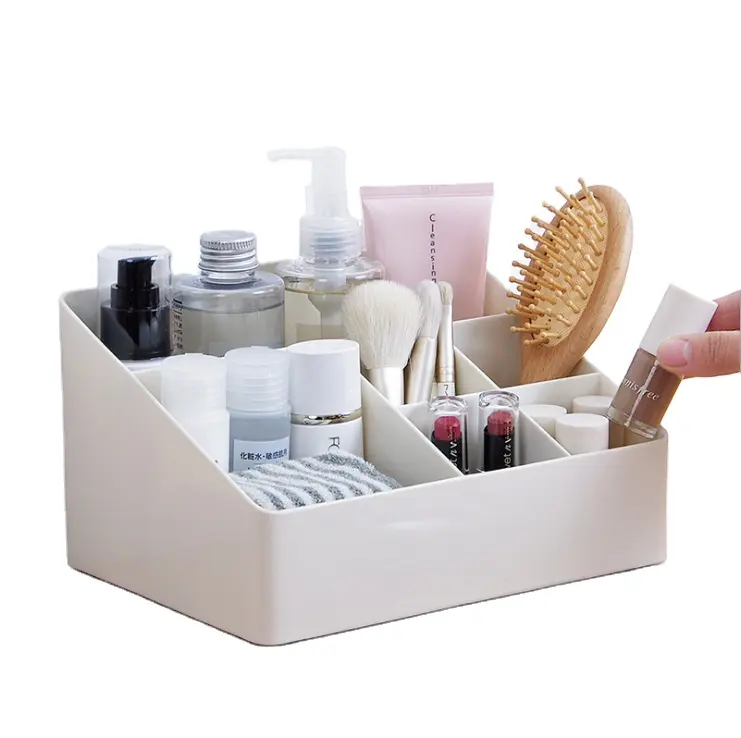 I cassetti per scrivania multifunzione caldi visualizzano la scatola di immagazzinaggio di bellezza dell'organizzatore di trucco cosmetico di plastica