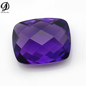 Vente en gros de pierres précieuses en vrac à double damier Hydrotherma Prezolite foncé couleur verte coussin en cristal taillé pour la fabrication de bijoux - Product Image 4