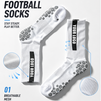 Chaussettes de football personnalisées antidérapantes à faible MOQ, design gratuit, confortables pour le sport