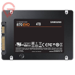 Samsung 870 EVO MZ-77E4T0BW ฮาร์ดดิสก์แบบโซลิดสเตท 4 TB - ขนาด 2.5 นิ้ว สำหรับภายใน - SATA (SATA/600) - สีดำ - Product Image 1