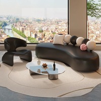 Canapé moderne en tissu incurvé avec forme unique Mobilier d'intérieur confortable et épais pour bureau, hôtel, appartement, salon