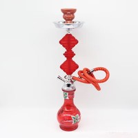 Chicha en métal givré de style arabe, ensemble complet pour bars et discothèques, tailles petite et moyenne, avec foyer en verre
