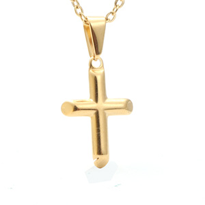 yunnique <b>Cross</b> Pendant Necklace Gold Zinc Alloy Unisex Fashion Jewelry Gift - Product Image 1