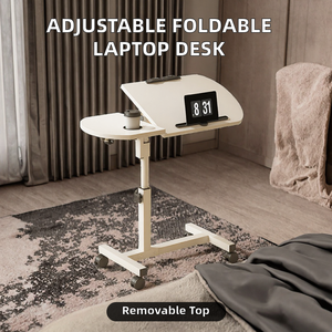 Tables d'appoint pliables réglables pour ordinateur portable, en bois, avec couvercle amovible, pour chambre, maison, bureau, école - Bureau pliable durable, utilisation confortable - Product Image 2