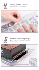 Buste in Plastica Nera Personalizzate con Logo, Imbottite per Spedizioni Postali e Corrieri, Sacchetti Poly Mailer con Bolle d'Aria - Product Image 6