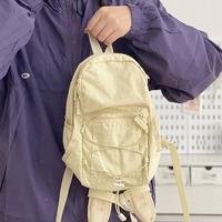 Sac à dos en polyester léger de style coréen japonais sac d'école de pique-nique mignon conception de logo de bloc de couleur à la mode pour les étudiants