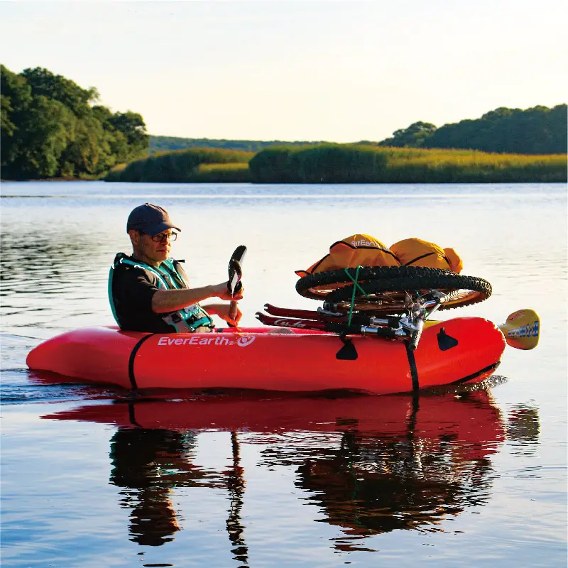 EverEarth high quality TPU fabric 1-Person inflatable orange small fishing Rafting boats for Sale