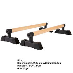 <span class=keywords><strong>Barras</strong></span> de Paralelismo de Madera para <span class=keywords><strong>Calistenia</strong></span>, Soporte para Flexiones, Entrenamiento en la Calle, Parallettes de Madera y Acero - Product Image 1