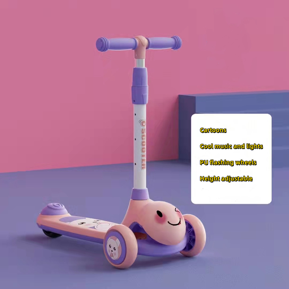 Kids 3 Wheel Scooty With Lights And Music - Hsu 5 Kids 3 Wheel Scooty With Lights And Music - Hsu