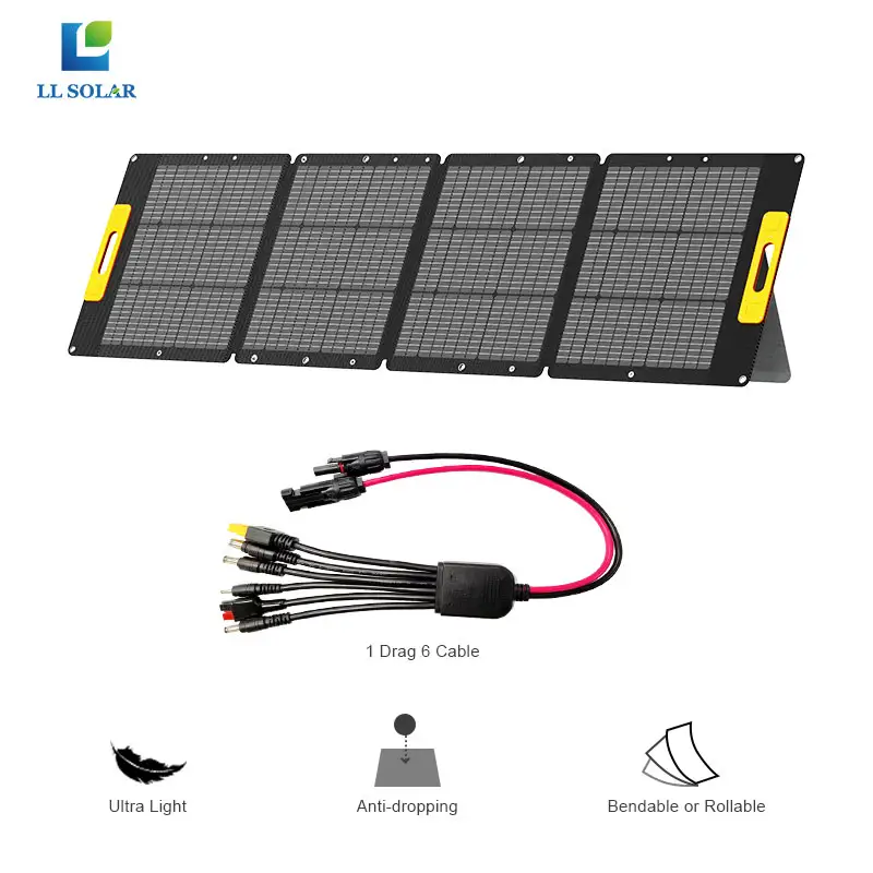 휴대용 태양 전지 패널 200W 접이식 태양 전지 패널 태양 광 발전기를 충전