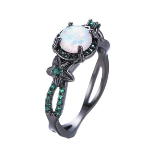 خاتم جديد بنمط عتيق مجوف بتصميم أنيق مع هدية من أوبال للرجال والنساء - Product Image 5