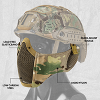 Masque tactique en maille PTG pour l'entraînement au combat, camouflage, équipement de chasse en plein air, équipement de protection, demi-masque tactique