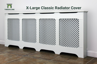 Cache-radiateur classique en MDF extra-large, blanc ou placage chêne, gamme complète de caches pour radiateur, best-seller au Royaume-Uni