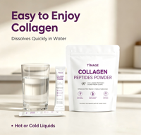 Poudre de collagène OEM multi-sources (bovin, marin, volaille) avec acide hyaluronique et vitamine C
