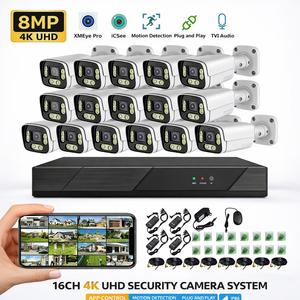 מערכת מצלמות אבטחה HIKWIFI 4K 8MP 5MP 2MP AHD CCTV עם ערכת DVR 4/8/16 ערוצים, מצלמות חיצוניות מסוג Bullet - Product Image 1