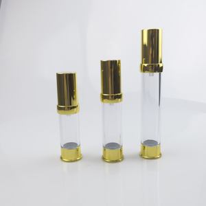 Nouvelle bouteille pulvérisateur sans air en verre doré de 100 ml/200 ml avec joint d'étanchéité circulaire sous vide pour emballage cosmétique - Product Image 4