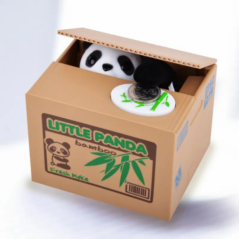 Amazon Hot Style Funny Toy Panda Steal Money Automatic Steal Coin Piggy Bank