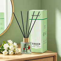 Diffuseur de parfum sans flamme haut de gamme, senteur jasmin, longue durée, écologique, 50 ml, parfum d'ambiance pour salle de bain