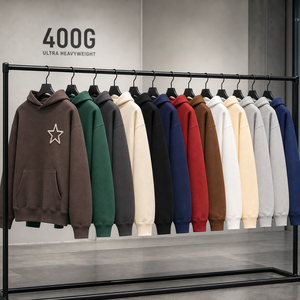 เสื้อฮู้ดดี้ผู้ชายปักลายผ้าขนหนูแบบกำหนดเอง สไตล์สตรีทแวร์ทรงโอเวอร์ไซส์ ผลิตโดยโรงงาน OEM โดยตรง เสื้อฮู้ดดี้เนื้อหนา - Product Image 4