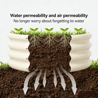 Grande capacité, design moderne et luxueux, contemporain, pour l'extérieur, imperméable, anti-corrosion, écologique, en acier galvanisé blanc
