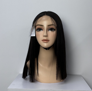 Perruque en dentelle HD 13x4, cheveux humains 100%, coupe bob, lisse, noire, cheveux vietnamiens 100%, marque/logo personnalisé - Product Image 6