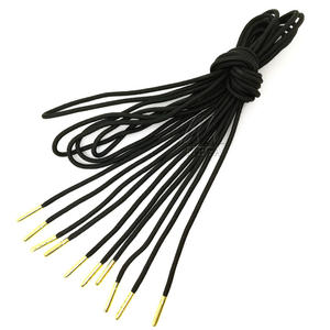 Lacets tressés en Polyester, ronds et personnalisés, avec agates en métal, système de laçage, 1 paire - Product Image 1