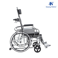 Nouveau fauteuil roulant manuel à prix réduit avec fonction de position couchée, hauteur de position debout de 133 cm pour personnes handicapées