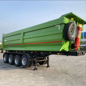Semi-remorque benne basculante haute performance en acier, 4 essieux, pour l'Afrique, avec roulements robustes, capacité de charge de 42 m³ >30 000 kg, idéale pour les chantiers de construction - Product Image 3