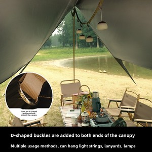 Toldo para acampar al aire libre con protector solar Lona <span class=keywords><strong>de</strong></span> campamento portátil Pegamento negro Cola <span class=keywords><strong>de</strong></span> <span class=keywords><strong>Milano</strong></span> Revestimiento impermeable e impermeable para picnics - Product Image 4
