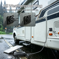 Passe-câble mural en aluminium IP68 compatible avec le kit de passage de courant continu Starlink Mini pour camping-car, marine et hors réseau