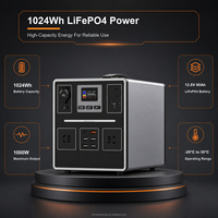 Générateur solaire portable 1500W, station d'alimentation LiFePO4 1536Wh MPPT pour la maison, le camping-car, le camping et l'utilisation industrielle
