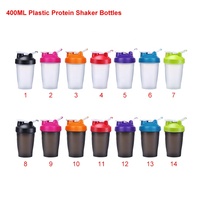 Bouteilles de shaker à protéines en plastique personnalisées avec logo, 600 ml, avec boule mélangeuse en métal intégrée, pour la salle de sport et les sports de plein air, sans BPA