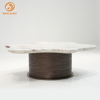 Fournisseurs de Guangzhou, table à thé ronde en marbre moderne au design unique et personnalisé, en bois naturel, pour café