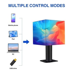Led trong nhà và ngoài trời cửa đầy đủ màu sắc Cube Màn hình quảng cáo cửa hàng tuyển dụng Cube side-gắn Màn hình hiển thị - Product Image 3
